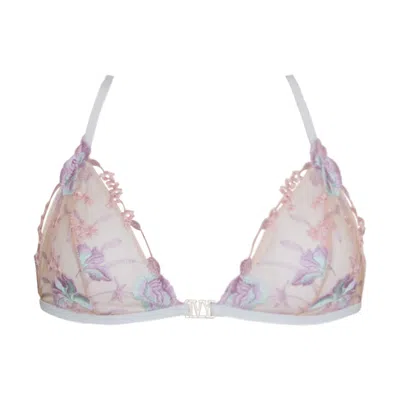 Ivy Swimwear Women's Lucy In Pastel Floral Lace Bikini Top In Multi