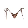 Ivy Swimwear Women's Maya In Mosaic Print Bikini Bottoms In Brown/yellow