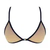 Ivy Swimwear Women's Neutrals / Black Rosella Black In Nude Mesh Top In Black