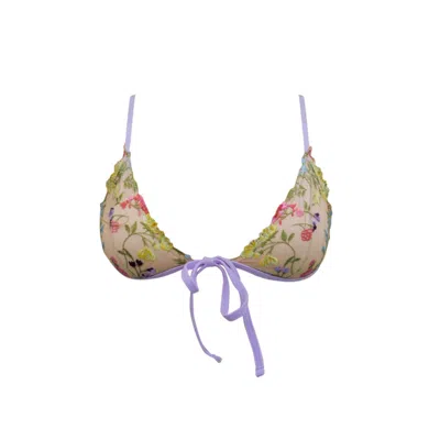 Ivy Swimwear Women's Pink / Purple Aster In Lavender Bikini Top In Pink/purple