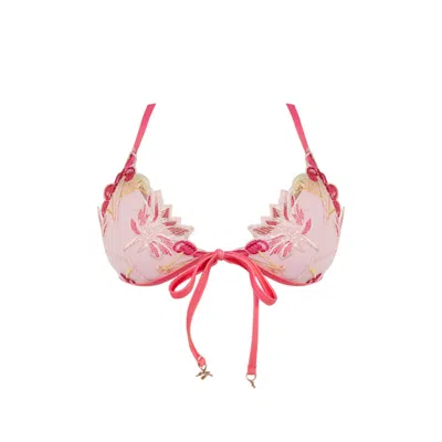 Ivy Swimwear Women's Pink / Purple Aster In Pink Cherry Lace Bikini Top In Pink/purple