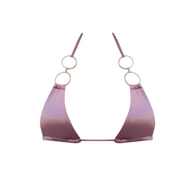 Ivy Swimwear Women's Pink / Purple Linnea In Lavender Bikini Top In Pink/purple