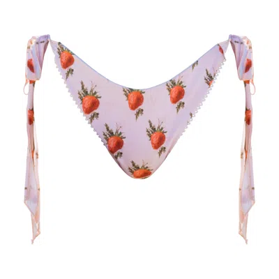 Ivy Swimwear Women's Pink / Purple Strawberry Milk Bottoms In Pink/purple