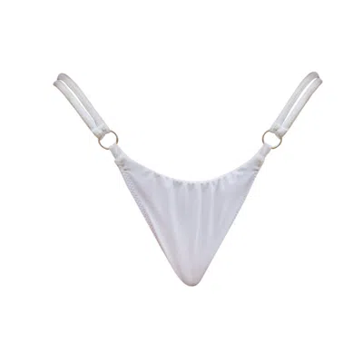 Ivy Swimwear Women's Raven In White Bikini Bottoms
