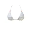Ivy Swimwear Women's Rosa In White Floral Bikini Top In White