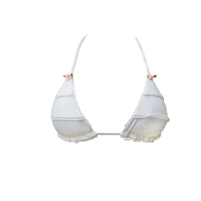 Ivy Swimwear Women's Rosa In White Floral Bikini Top