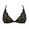 Ivy Swimwear Women's Savanna In Black Lace Bikini Top