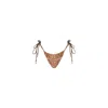 Ivy Swimwear Women's Sofia In Mosaic Print Bikini Bottoms In Brown/yellow