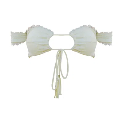 Ivy Swimwear Women's White Lani In Cream Lace Top