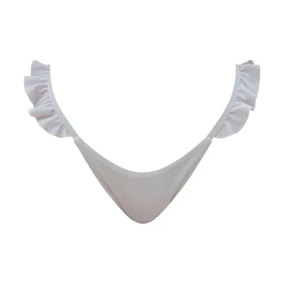 Ivy Swimwear Women's White Rosetta In Cream Bikini Bottoms