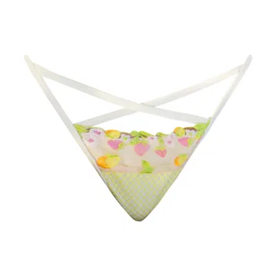 Ivy Swimwear Women's Yellow / Orange Lucy In Yellow Berry Lace Bikini Bottoms In Yellow/orange