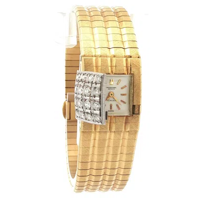 Pre-owned Iwc Schaffhausen 18k Yellow Gold & Natural Diamond Iwc Ladies Watch