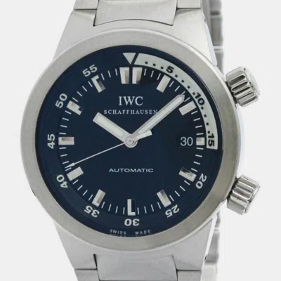 Pre-owned Iwc Schaffhausen Aqua Timer Stainless Steel Automatic Mens Watch Iw354805 In Black