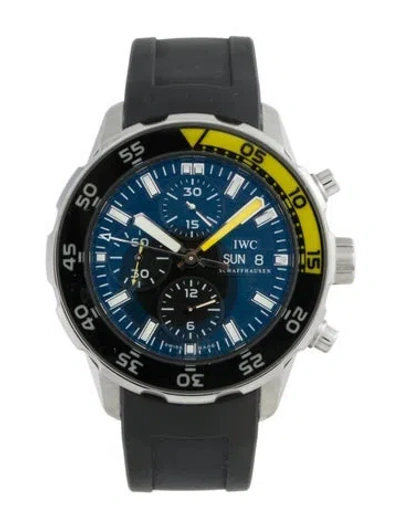 Pre-owned Iwc Schaffhausen Aquatimer Chronograph Watch In Multi