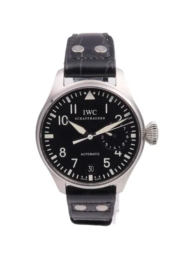 Pre-owned Iwc Schaffhausen Big Pilot 7days Power Reserve 46mm Watch In Black
