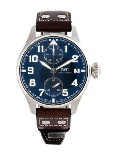 Pre-owned Iwc Schaffhausen Big Pilot's Monopusher Edition "le Petit Prince" Watch In Multicolor