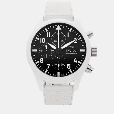 Pre-owned Iwc Schaffhausen Black Ceramic Pilot's Automatic Men's Wristwatch 44 Mm