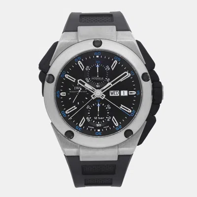 Pre-owned Iwc Schaffhausen Black Titanium Ingenieur Double Chronograph Iw386503 Automatic Men's Wristwatch 45mm