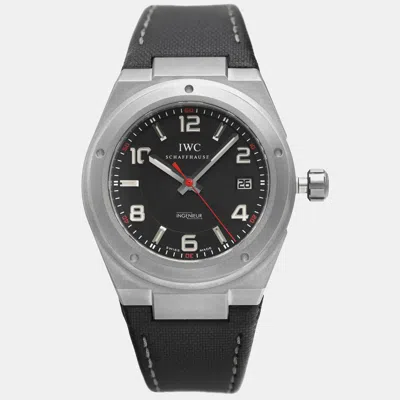 Pre-owned Iwc Schaffhausen Black Titanium Ingenieur Iw322703 Automatic Men's Wristwatch 42.5 Mm