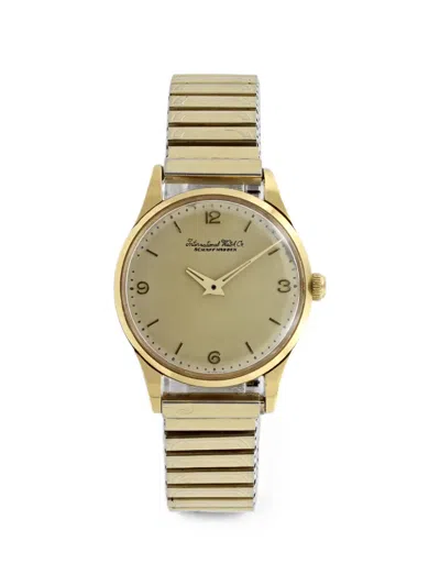 Pre-owned Iwc Schaffhausen Calibre 89 34mm Watch In Neutrals