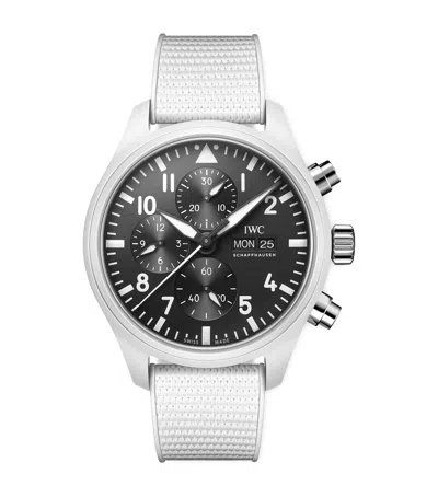 Iwc Schaffhausen Ceramic Pilotâ€s Chronograph Top Gun Lake Tahoe Watch In White