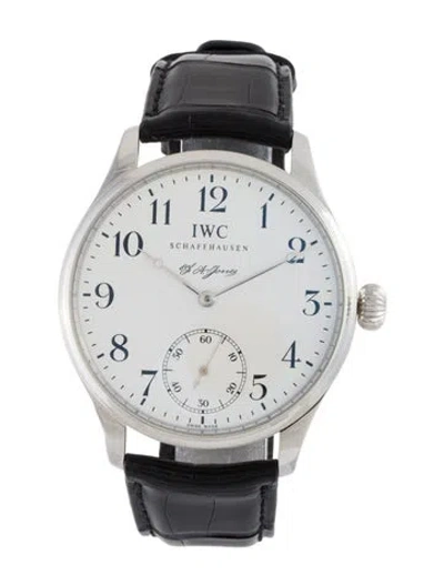 Pre-owned Iwc Schaffhausen F.a. Jones Portuguese Platinum Limited Edition Watch In Multicolor