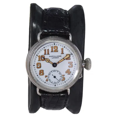 Pre-owned Iwc Schaffhausen For Mappin & Webb Sterling Silver Campaign Style Manual Watch In Multi