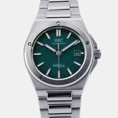 Pre-owned Iwc Schaffhausen Ingenieur Iw328903 Green Stainless Steel Automatic Men's Watches 40mm