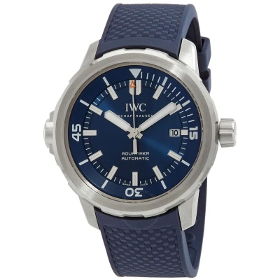Iwc Schaffhausen Iwc Aquatimer Automatic Blue Dial Men's Watch Iw328801 In Black