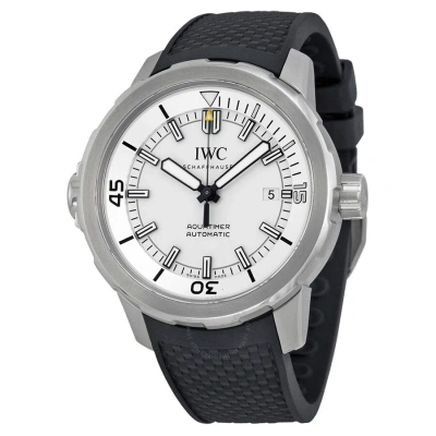 Iwc Schaffhausen Iwc Aquatimer Automatic Silver Dial Black Rubber Men's Watch Iw329003 In Metallic