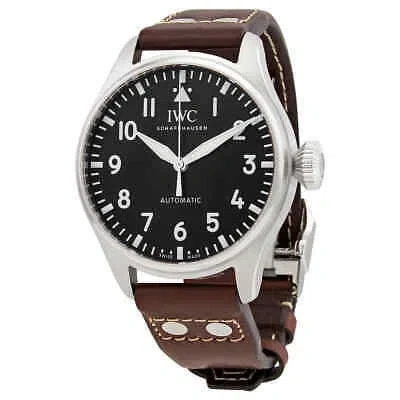 Pre-owned Iwc Schaffhausen Iwc Big Pilot 43 Automatic Black Dial Men's Watch Iw329301