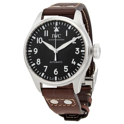 Iwc Schaffhausen Iwc Big Pilot 43 Automatic Black Dial Men's Watch Iw329301 In Brown
