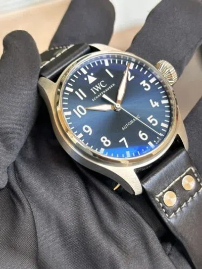Pre-owned Iwc Schaffhausen Iwc Big Pilot 43 Iw329303 Automatic Blue Dial Watch 2024 Bnib