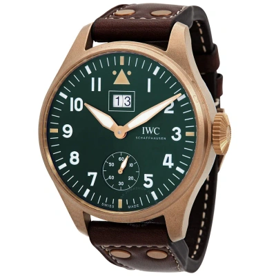 Iwc Schaffhausen Iwc Big Pilot Big Date Spitfire Mission Accomplished Green Dial Watch Iw510506 In Brown