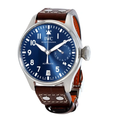 Iwc Schaffhausen Iwc Big Pilot Le Petit Prince Midnight Blue Dial Automatic Men's Watch Iw500916 In Blue / Brown