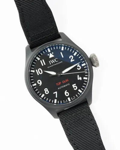 Pre-owned Iwc Schaffhausen Iwc Big Pilot Top Gun 43mm 2025 Full Set Watch In Black