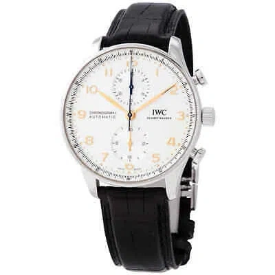 Pre-owned Iwc Schaffhausen Iwc Chronograph Automatic Silver Dial Watch Iw3716-04