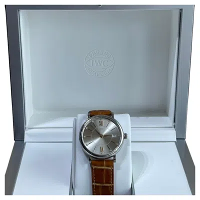 Pre-owned Iwc Schaffhausen Iwc Ladies Stainless Steel Portofino Automatic Diamond Wristwatch Iw458101 In Multi