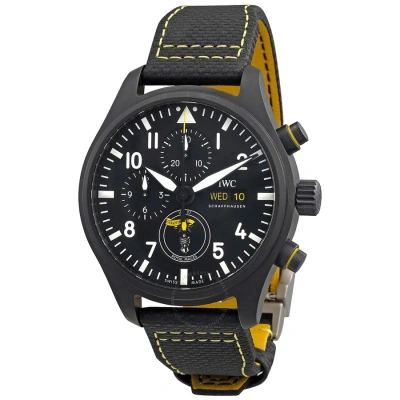 Iwc Schaffhausen Iwc Pilot Chronograph Royal Maces Automatic Black Dial Men's Watch Iw389107