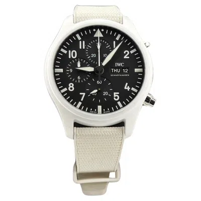 Pre-owned Iwc Schaffhausen Iwc Pilot Chronograph Top Gun Lake Tahoe Iw389105 White Ceramic Box Paper