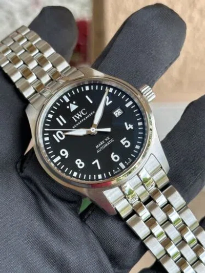 Pre-owned Iwc Schaffhausen Iwc Pilot Mark Xx 20 Black Dial Watch Iw328202 Bnib 2024