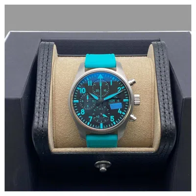 Pre-owned Iwc Schaffhausen Iwc Pilot Mercedes Amg Petronas Formula One Titanium Black Dial Watch Iw388108