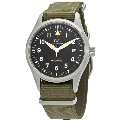 Iwc Schaffhausen Iwc Pilot Spitfire Automatic Black Dial Men's Watch Iw326801 In Green