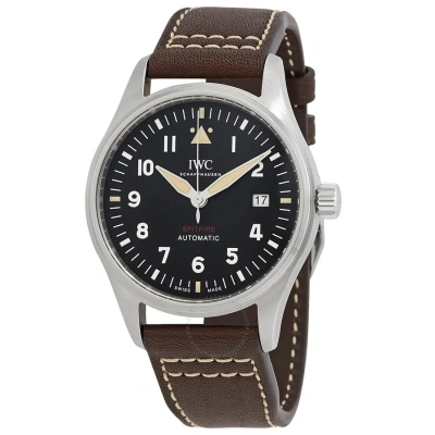 Iwc Schaffhausen Iwc Pilot Spitfire Automatic Black Dial Men's Watch Iw326803 In Brown