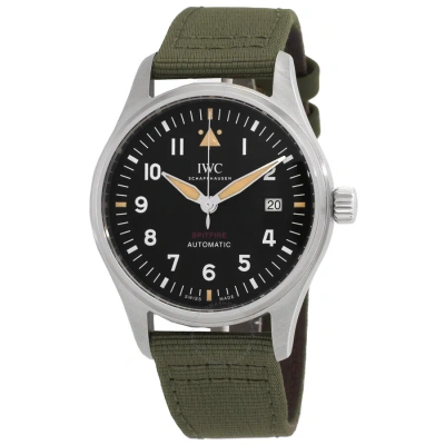 Iwc Schaffhausen Iwc Pilots Automatic Black Dial Men's Watch Iw326805 In Green