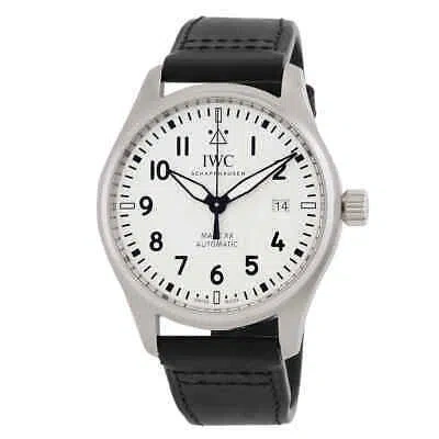Pre-owned Iwc Schaffhausen Iwc Pilots Automatic White Dial Men's Watch Iw328207