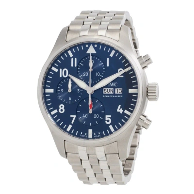 Iwc Schaffhausen Iwc Pilots Chronograph Automatic Blue Dial Men's Watch Iw378004 In Metallic