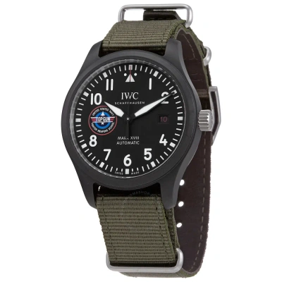Iwc Schaffhausen Iwc Pilots Mark Xviii Top Gun Sfti Automatic Black Dial Men's Watch Iw324712 In Green