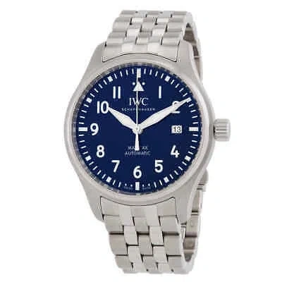 Pre-owned Iwc Schaffhausen Iwc Pilots Mark Xx Automatic Blue Dial Men's Watch Iw328204