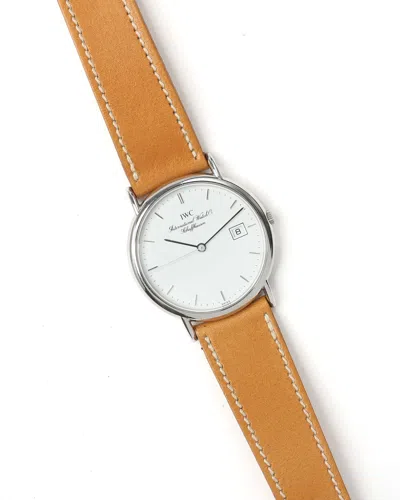 Pre-owned Iwc Schaffhausen Iwc Portofino 34mm Ca 2000 Full Set Watch In White